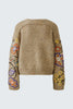 oui Floral Sweater, Camel/ Violet-oui