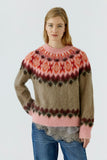 Fair Isle Sweater, Lt Brown Rose-oui