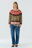 Fair Isle Sweater, Lt Brown Rose-oui