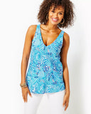 Florin Sleeveless Linen Top - Amalfi Ble By The Seashore-Lilly Pulitzer