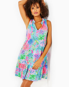 Malone Dress - Celestial Blue Cay To My Heart-Lilly Pulitzer