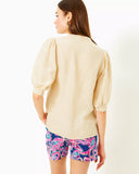 Mialeigh Elbow Sleeve Top, Sand Bar X Resort White-Lilly Pulitzer