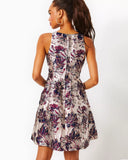 Jollian Floral - Low Tide Navy X Amarena Cherry Fete Floral Brocade-Lilly Pulitzer