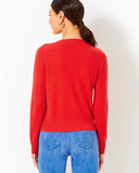 Fairley Cashmere Cardigan, Rococo Red-Lilly Pulitzer