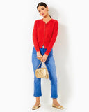 Fairley Cashmere Cardigan, Rococo Red-Lilly Pulitzer