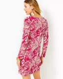 UPF 50+ Maddox Dress- Red Poinsettia Island Vibes-Lilly Pulitzer