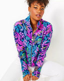 Wrenley Zip Up Jacket - Aegean Navy Calypso Coast-Lilly Pulitzer