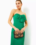 Carlynn Satin Maxi Bow Dress, Fiddle Leaf Green-Lilly Pulitzer