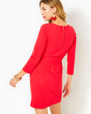 Leighton 3/4 Sleeve Dress - Amaryllis Red-Lilly Pulitzer