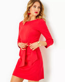 Leighton 3/4 Sleeve Dress - Amaryllis Red-Lilly Pulitzer