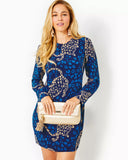 Tyra Long Sleeve Silk Dress - Low Tide Navy-Lilly Pulitzer