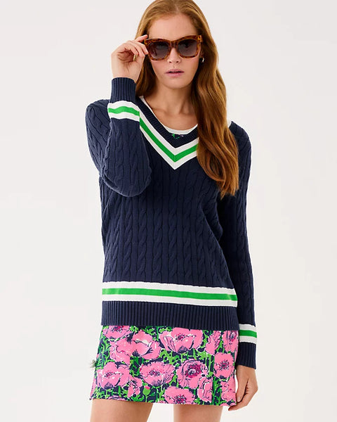 Brockton Sweater, Low Tide Navy-Lilly Pulitzer