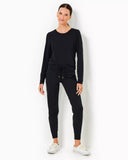 UPF 50+ Luxletic 28" Island Mid-Rise Jogger, Noir-Lilly Pulitzer