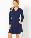 Hutton Polo Dress UPF 50+ - Low Tide Navy-Lilly Pulitzer