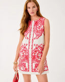 Sadie Shift Romper, Coconut Spicy Socialite Engineered Romper-Lilly Pulitzer