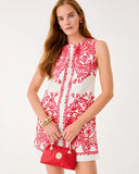 Sadie Shift Romper, Coconut Spicy Socialite Engineered Romper-Lilly Pulitzer