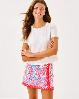 Michelina Mini Skort, Lil Sun Sea Sand, Resort White-Lilly Pulitzer