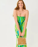Noa Strapless Maxi Dress - Turquoise Tide Oversized Sweet Corn Engineered Knit Max