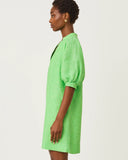 Mialeigh Elbow Sleeve Linen Dress, Outting Green x Resort White-Lilly Pulitzer