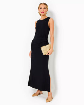 Bryson Sleeveless Maxi Dress, Noir-Lilly Pulitzer