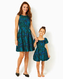 Jollian Brocade Dress, Deep Lagoon Berry Wild Metallic Brocade-Lilly Pulitzer