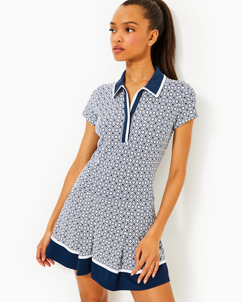 Jessamy Dress UPF 50+, Low Tide Navy X Resort White-Lilly Pulitzer