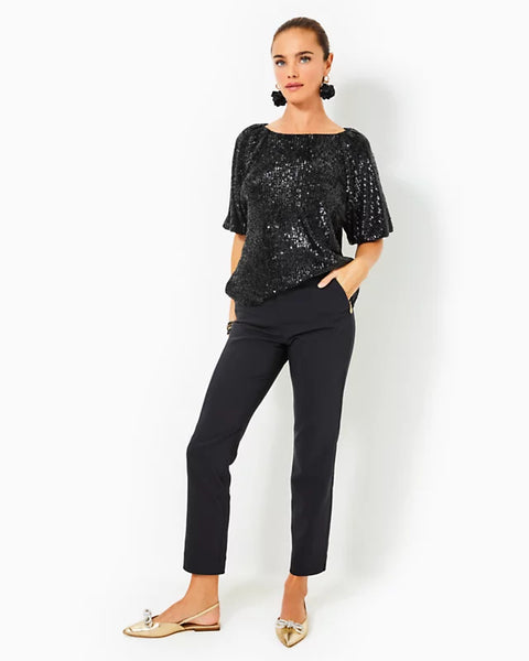 Ana High Rise Pant, Noir-Lilly Pulitzer