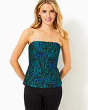 Camio Strapless Brocade, Deep Lagoon Berry Wild Metallic Brogade-Lilly Pulitzer