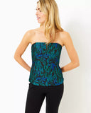 Camio Strapless Brocade, Deep Lagoon Berry Wild Metallic Brogade-Lilly Pulitzer