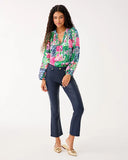 liza Coated Crop Flare, Low Tide Navy-Lilly Pulitzer