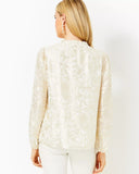 Giana Long Sleeve Silk Top, Coconut-Lilly Pulitzer