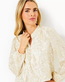 Giana Long Sleeve Silk Top, Coconut-Lilly Pulitzer