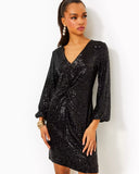 Estrella Sequin Dress, Noir-Lilly Pulitzer