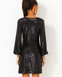 Estrella Sequin Dress, Noir-Lilly Pulitzer