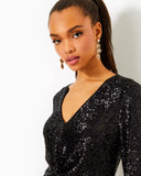 Estrella Sequin Dress, Noir-Lilly Pulitzer