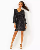 Estrella Sequin Dress, Noir-Lilly Pulitzer