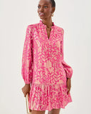 Evaline Silk, Dress, Sun Shell Pink-Lilly Pulitzer