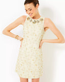 Augustus Beaded boucle Shift, Coconut Jewel Box-Lilly Pulitzer