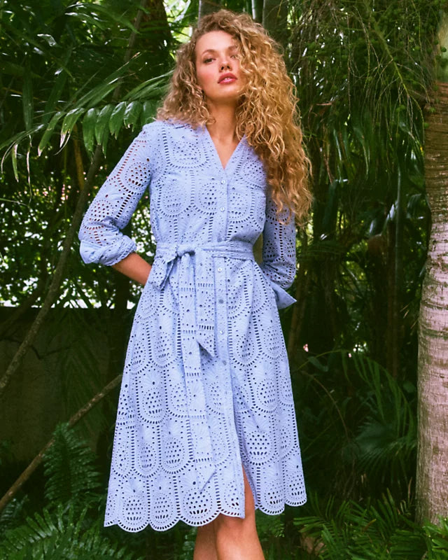 Eira Midi Shirtdress, Jacaranda Blue Eira Midi Shirtdress, Jacaranda Blue
