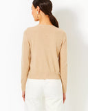 Fairley Cashmere Cardigan, Heathered Sand Bar Metallic-Lilly Pulitzer