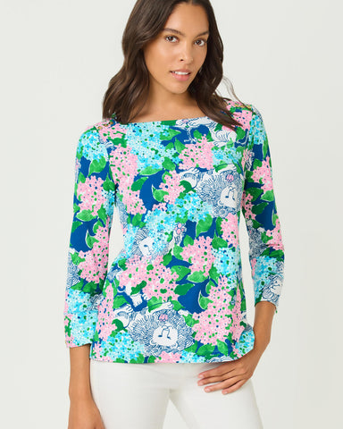 CALLISON UPF 50+ TOP, STARLIGHT NAVY-Lilly Pulitzer