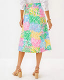 Rowena Midi Skirt, Multi Bright Delight Patch-Lilly Pulitzer