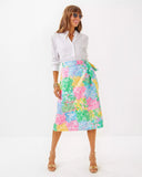 Rowena Midi Skirt, Multi Bright Delight Patch-Lilly Pulitzer