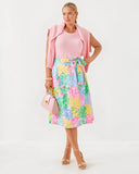 Rowena Midi Skirt, Multi Bright Delight Patch-Lilly Pulitzer