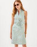 Tazie Dress, Bluette Ditsy Daisy Metallic Brocade-Lilly Pulitzer