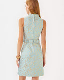 Tazie Dress, Bluette Ditsy Daisy Metallic Brocade-Lilly Pulitzer