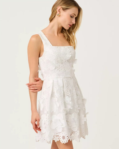 Cindy Skirted Romper, Resort White-Lilly Pulitzer