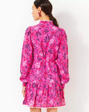 Arletta Dress, Giraffic Park, Passion Fruit Pink-Lilly Pulitzer