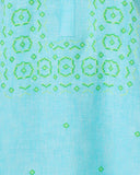 Mialeigh Elbow Sleeve Linen Dress, Capri Blue x Resort White-Lilly Pulitzer