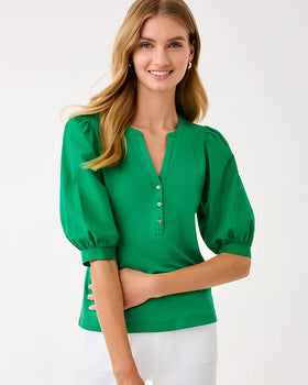 Ronson Knit Top, Bamboo Green-Lilly Pulitzer
